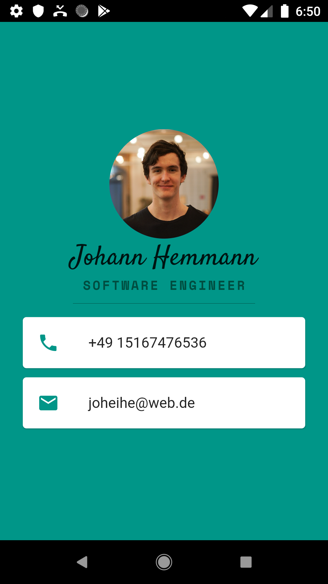 business card app